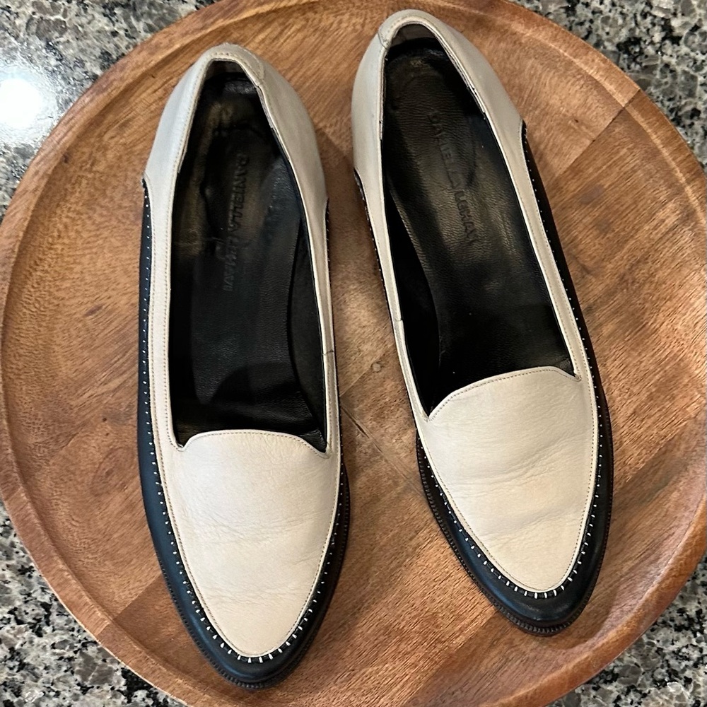 Daniella Lehavi Coventry Loafer Two-Tone Round Toe Block-Heel Leather✨VTG